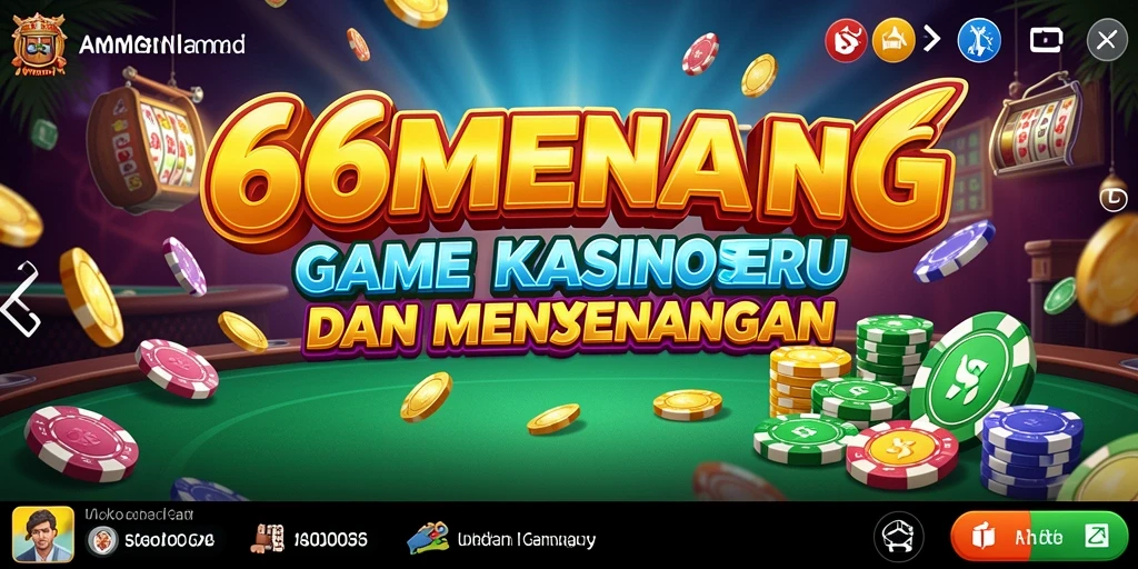 Tampilan screenshot 66MENANG yang menampilkan suasana kasino mendebarkan.