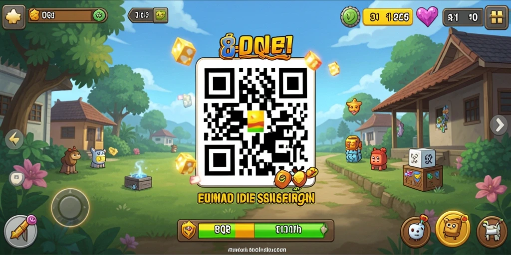 Screenshot utama 8QR menunjukkan momen menarik dalam gameplay Idle.