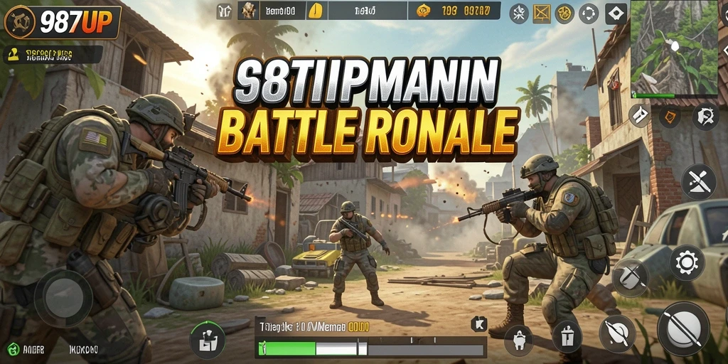 Gameplay seru di 987UP dengan aksi Battle Royale yang mendebarkan.
