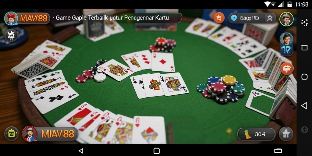 Tampilan gameplay Gaple yang seru dan menantang di AMAVI88.