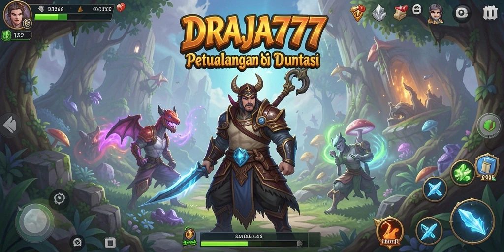 Tampilan dinamis gameplay DRAJA777 yang menantang.