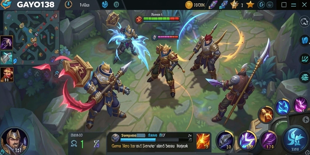 Tampilan seru dari gameplay GAYO138 dalam aksi MOBA.