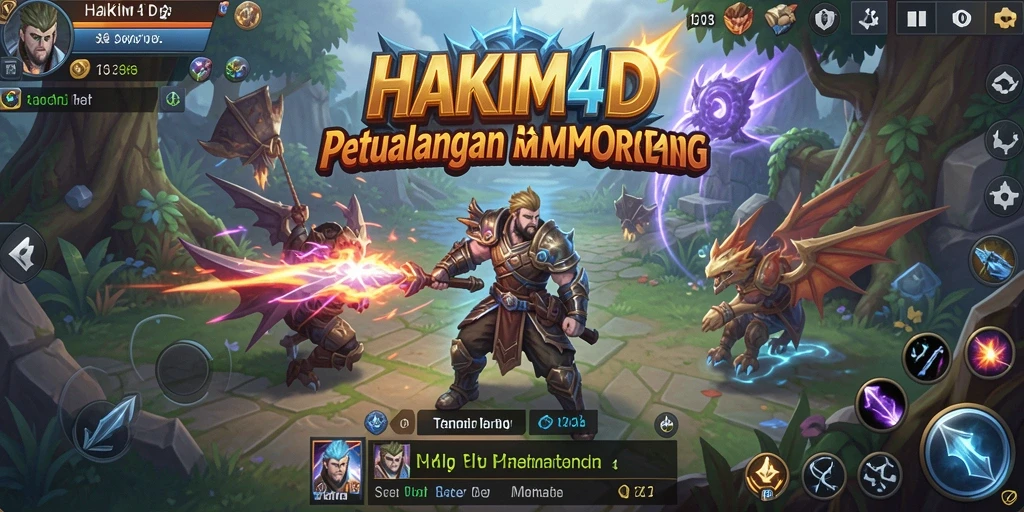 Tampilan gameplay mendebarkan di HAKIM4D dengan pertempuran seru.