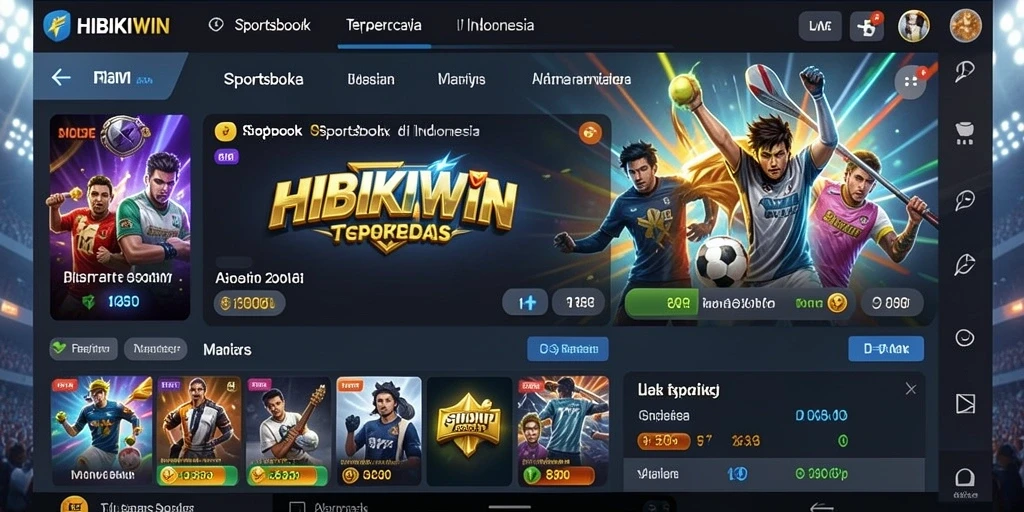 Tampilan gameplay HIBIKIWIN yang menarik dan informatif.
