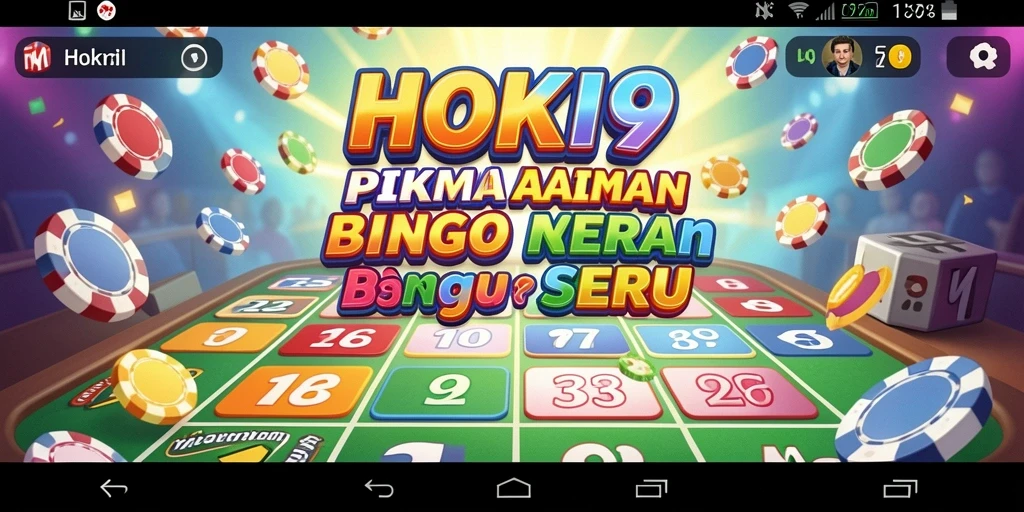 Tampilan gameplay HOKI9 dengan suasana Bingo yang meriah.