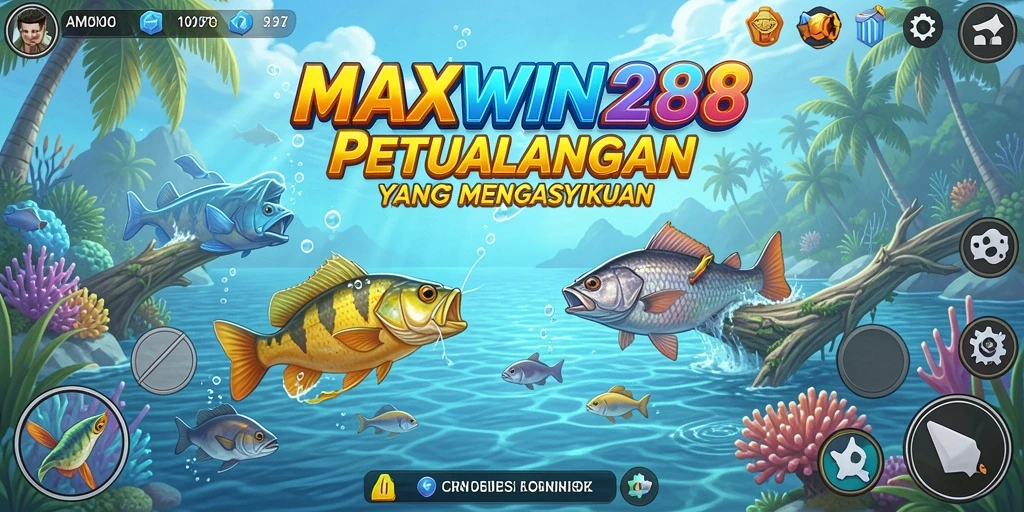 Screenshot gameplay menunjukkan momen memancing yang seru dan menegangkan.