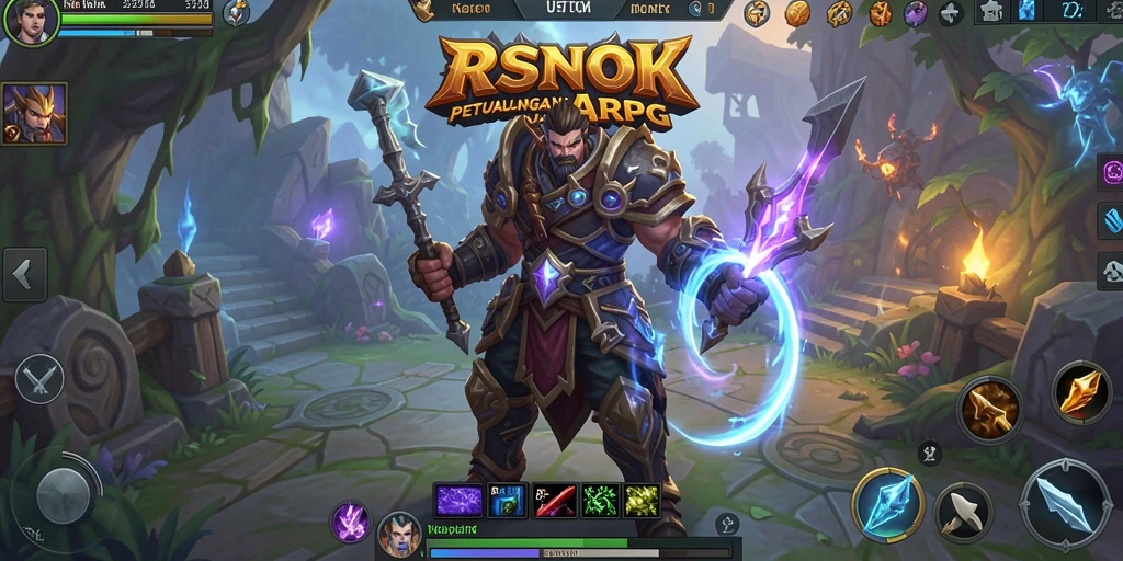 Tampilan gameplay seru dalam petualangan ARPG RSNOK.