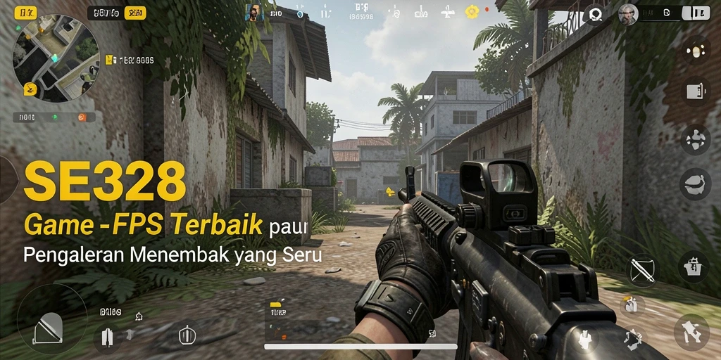 Screenshot gameplay SE328 menunjukkan aksi menembak yang mengesankan.