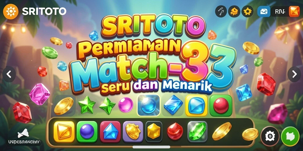 Tangkapan layar gameplay SRITOTO yang menampilkan keseruan mencocokkan elemen.
