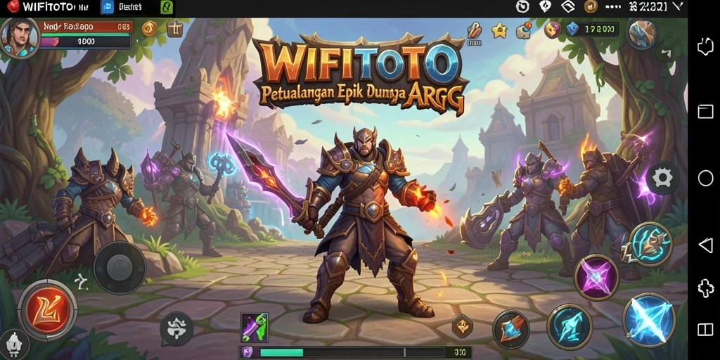 Tampilan gameplay epik dengan pertarungan karakter ARPG di WIFITOTO.